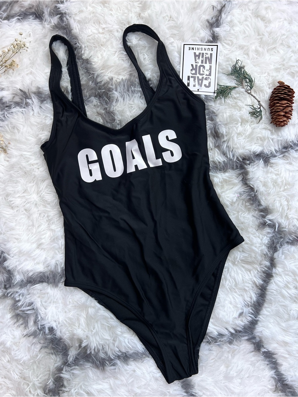 GOALS Black Scoop-Back One-Piece Swimsuit - Women